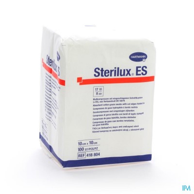 Sterilux Es 10x10cm 8l.nst. 100 P/s