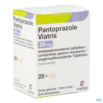 Pantoprazole Viatris 20mg Tabl Maagsapresist 28