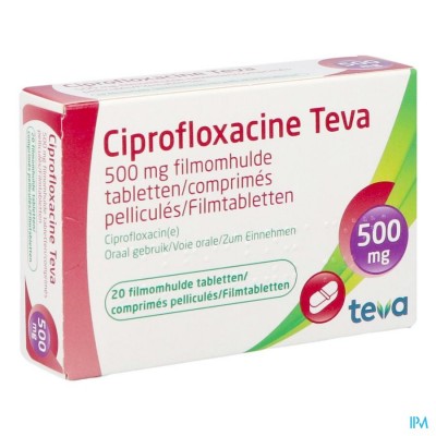 Ciprofloxacine Teva Comp 20 X 500mg