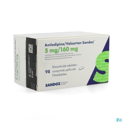 Amlodipine Valsartan Sandoz 5mg/160mg Comp 98