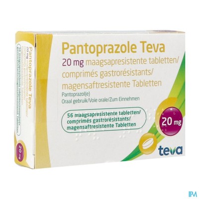 Pantoprazole Teva 20mg Maagsapresist Comp 56 Blis