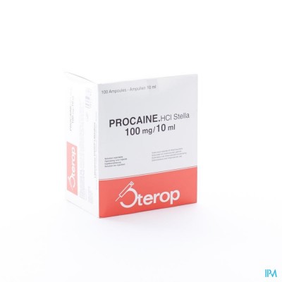 PROCAINE HCL STEROP 1% AMP 100 X 100MG/10ML