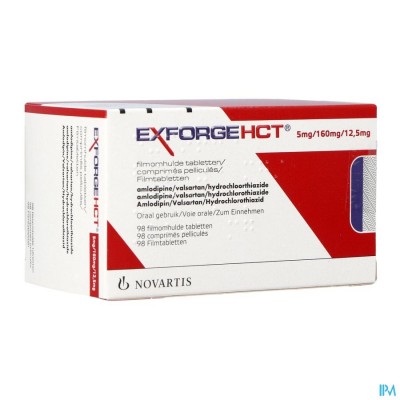 Exforge Hct 5mg/160mg/12,5mg Comp Omhulde 98