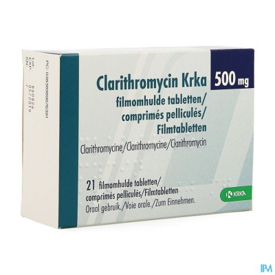 CLARITHROMYCIN KRKA 500MG FILMOMH TABL 21 X 500MG