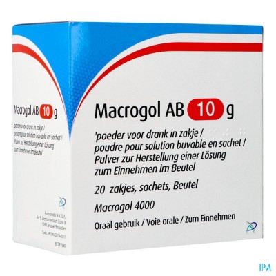 Macrogol Ab 10g Pdr Voor Drank Zakje 20