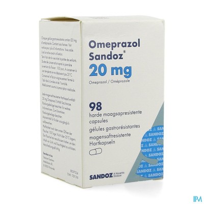 Omeprazol Sandoz Caps Enter 98 X 20mg