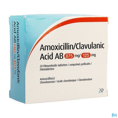 Amoxicillin Clavulanic Acid Ab 875mg/125mg Comp 20