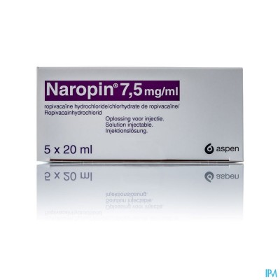 Naropin 7,5mg/ml Amp 5x 20ml