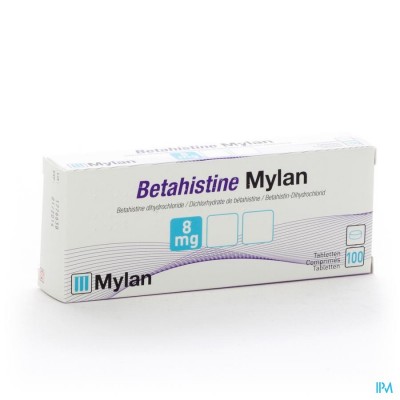 Betahistine Mylan 8mg Comp 100 X 8mg