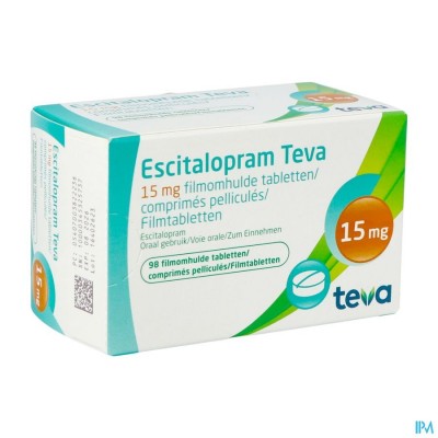 Escitalopram 15mg Teva Filmomh Tabl 98 X 15mg