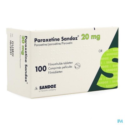 Paroxetine Sandoz 20mg Impex. Filmomh Tabl 100 Pip