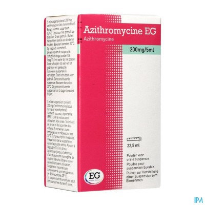 Azithromycine 200Mg/5Ml EG Poeder Or Susp 22,5 Ml