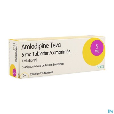 Amlodipine Teva 5mg Tabl Blister 56