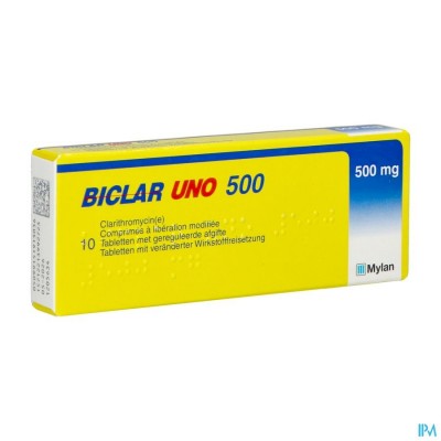 Biclar Uno Comp 10 X 500mg