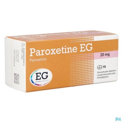 Paroxetine EG Filmomh Tabl  98 X 20Mg Blister