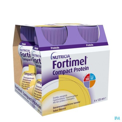FORTIMEL COMPACT PROTEIN BANAAN 4X125ML