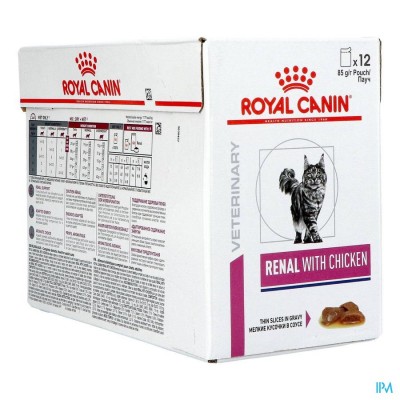 ROYAL CANIN VDIET FELINE RENAL CHICKEN 12X85G