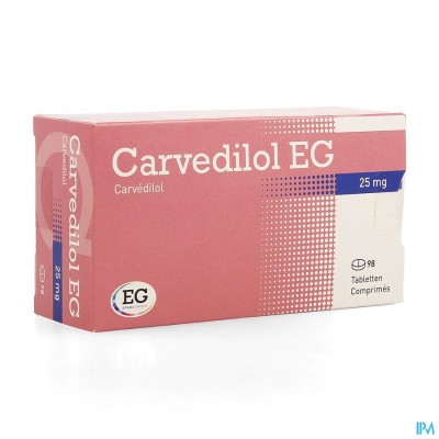 Carvedilol EG 25,00Mg Tabl 98X25Mg