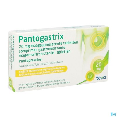 Pantogastrix Teva 20mg Maagsapresist Tabl 14x20mg