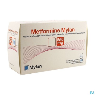 Metformine Viatris 850mg Tabl 100