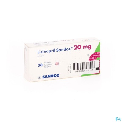 Lisinopril Sandoz 20mg Comp 30 X 20mg