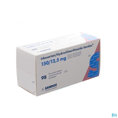 Irbesartan Hydroch Sandoz Tabl 98x150mg/12,5mg