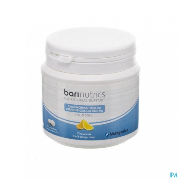 Barinutrics Calciumcitraat Citrus Kauwtabl 90