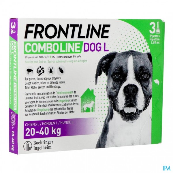 ijzer Herstellen ochtendgloren Frontline Combo Line Dog l 20-40kg 3x2,68ml | Apotheek Sollie
