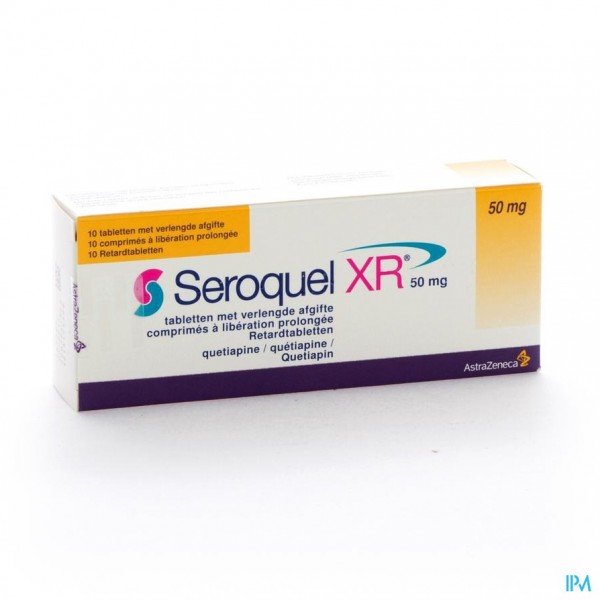 SEROQUEL XR 50 MG COMP 10 X 50 MG | Apotheek Sollie